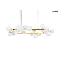 MOOSEE lampa wisząca ALURE OVAL 120 złota/mleczna