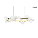 MOOSEE lampa wisząca ALURE OVAL 120 złota/mleczna