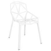 Krzesło Split Premium białe - aluminium | nogi białe