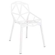 Krzesło SPLIT PREMIUM białe - aluminium