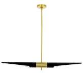 MOOSEE lampa wisząca APOLLO 1 czarna - szczotkowane złoto