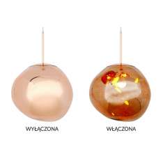 MOOSEE lampa wisząca FUSION 40 miedziana - akryl