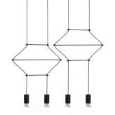 Lampa wisząca Flusso Line 4 czarna