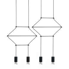 MOOSEE lampa wisząca FLUSSO LINE 4 czarna