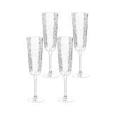KARE komplet 4 kieliszków do szampana CASCATA 250ml