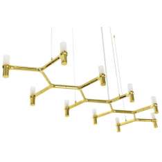 MOOSEE lampa wisząca ATOMIC LONG złota