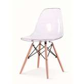 Podstawa Krzesło Ice Wood transparentne - poliweglan | bukowa