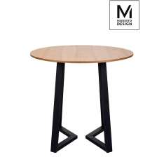 Stół Modesto Tavolo FI 80 dąb - blat MDF podstawa metalowa