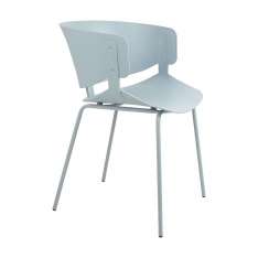 Krzesło GARRET jasnoszare - polipropylen, metal