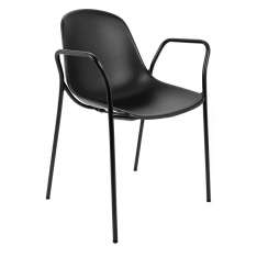 Krzesło RESOL ARM czarne - polipropylen, metal