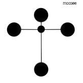 MOOSEE lampa ścienna SHADOW 4 czarna