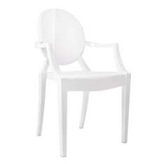 Krzesło LOUIS białe - poliwęglan