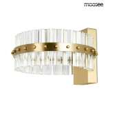 MOOSEE lampa ścienna SATURNUS WALL złota - LED, kryształ, stal szczotkowana