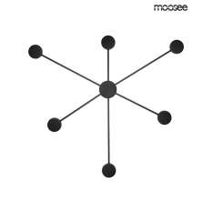 MOOSEE lampa ścienna SHADOW 6 CLOSE czarna