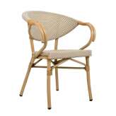 Krzesło ogrodowe CAFE BISTRO PARIS ARM beżowe rattan