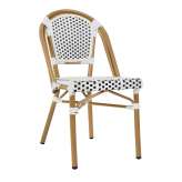 Krzesło ogrodowe CAFE PARIS białe rattan