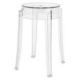 Stołek CHARLES 46 transparentny - poliwęglan