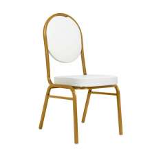 Krzesło bankietowe / konferencyjne HESTIA białe / złote