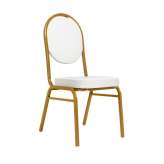 Krzesło bankietowe / konferencyjne HESTIA białe / złote