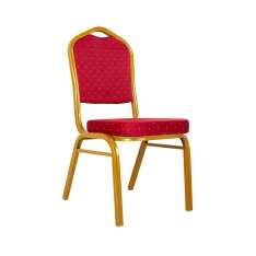 Krzesło bankietowe / konferencyjne HEROS czerwone / złote