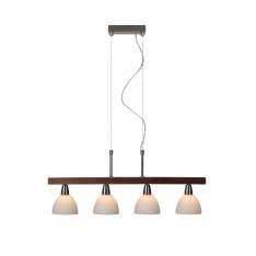 Oprawa wisząca Luc Mehogna 4 xg9 | 40W Opal Glass | Dark Wood 12492 | 24 | 72