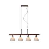 Oprawa wisząca Luc Mehogna 4 xg9 | 40W Opal Glass | Dark Wood 12492 | 24 | 72