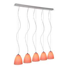 Oprawa wisząca Luc Iris 5 xe14 D15 cm Glass biała Out | Red In 21405 | 05 | 32