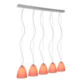 Oprawa wisząca Luc Iris 5 xe14 D15 cm Glass biała Out | Red In 21405 | 05 | 32