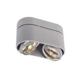 Kardamod Surface Round Qrb Double sufitowa | srebrnoszary | Max. 2 x 75W