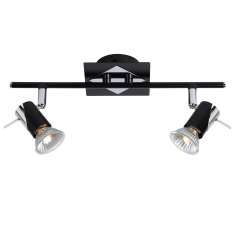 Lampa sufitowa Luc Brackx 2 x GU10 | 50W chrome | czarna 12910 | 22 | 30