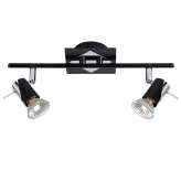 Lampa sufitowa Luc Brackx 2 x GU10 | 50W chrome | czarna 12910 | 22 | 30