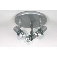 Plafon Luc Star lampa sufitowa 50 mm | 40W l. 3L Silvergrey 16016 | 13 | 36