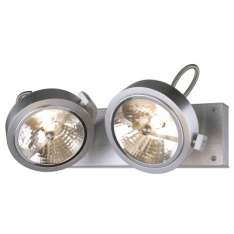 Lampa ścienna i sufitow Kalu 2 a | aluminium mat | 2 x Qrb111,Max. 50W