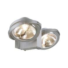Lampa ścienna i sufitow Tec Karda 2 a | srebrnoszary | 2 x Qrb111,Max. 50W