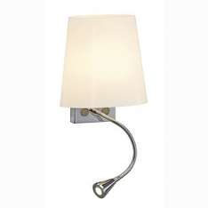 Lampa ścienna Coupa Flexled | chrom | szkło mat | 1 x G9 Max. 40W | 3 W LED 3000 K