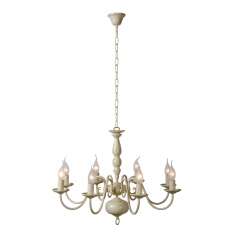 Oprawa wisząca Luc Barrocco 8 xe14 D80 H120 cm Ant biała 78362 | 08 | 21