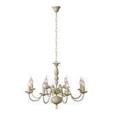 Oprawa wisząca Luc Barrocco 8 xe14 D80 H120 cm Ant biała 78362 | 08 | 21