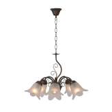 Oprawa wisząca Luc Luberon 5 xe14 D50 cm satyna Glass | Rus 78360 | 05 | 97