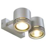 Lampa ścienna i sufitow Dio a | okrągła | srebrnoszary | 2 x GU10 ,Max. 50W