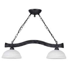 Lampa wisząca Lira II czarna - klosz biały 402