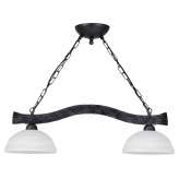 Lampa wisząca Lira II czarna - klosz biały 402