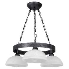 Lampa wisząca Lira III czarna - klosz biały 403