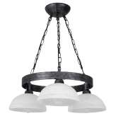 Lampa wisząca Lira III czarna - klosz biały 403