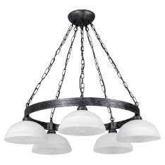Lampa wisząca Lira V czarna - klosz biały 405
