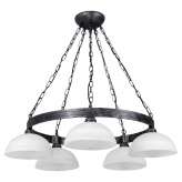 Lampa wisząca Lira V czarna - klosz biały 405