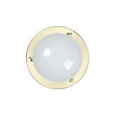 Plafon Luc iera 1 xe27 | 75W D30 cm Opal Glass Brass 07104 | 30 | 01