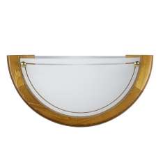 Kinkiet Luc 1 xe27 | 60W Opal Glass Wood 07204 | 01 | 70