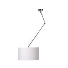 Lampa wisząca Luc Eleni E27 D45 H94 cm Shade White | Satin Chro 31459 | 45 | 31