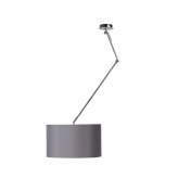Lampa wisząca Luc Eleni E27 D45 H94 cm Shade Grey | Satin Chro 31459 | 45 | 36