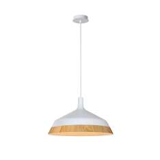 Lampa wisząca Luc Bowi E27 D45 cm Wood | White 30491 | 45 | 31